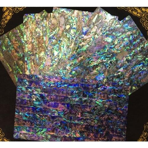 14*25CM 2Pcs/Lot Abalone Shell Paper Nail Phone Sticker Natural Shell Papers