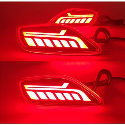 Car flashing 2PCS For Kia Seltos 2019 2020 2021 Car LED Reflector Tail Light Rear Bumper Light Rear Fog Lamp Brake Light