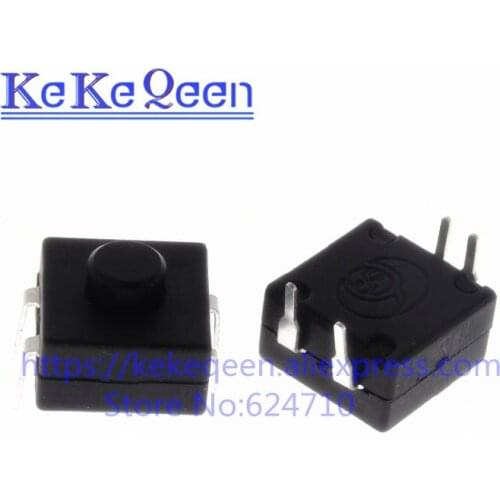 20PCS/LOT Push Button 4Pins Bent Feet Flashlight Switch 1212-214A 12*12mm ON-ON-OFF