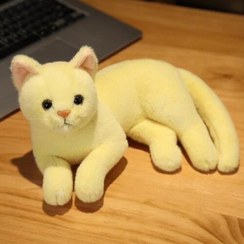 2021 Lovely Cute Stuffed Cat Toy Lifelike Plush Animal Toy for Children Adults Gift 31cm