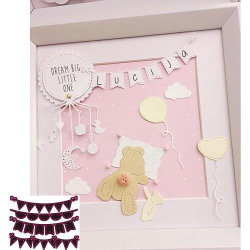 4pcs Triangle Circle banners Scrapbooking Dies Metal Cutting Dies Stencils for DIY Album Paper Card Decorative Craft Die Cuts