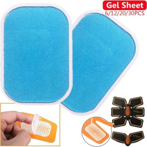 6/12/20/30Pcs Abdominal Muscle Toner Hydrogel Pad Exercise Gel Training Patches Fitness Body Building Fitness & Body Building