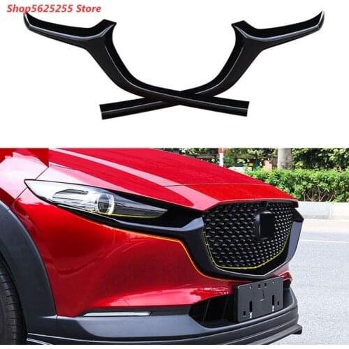 Car Middle Net Trim for Mazda CX30 CX-30 2020 2021 Accessories Side Trim Tailgate Middle Net Bright Strip Decoration
