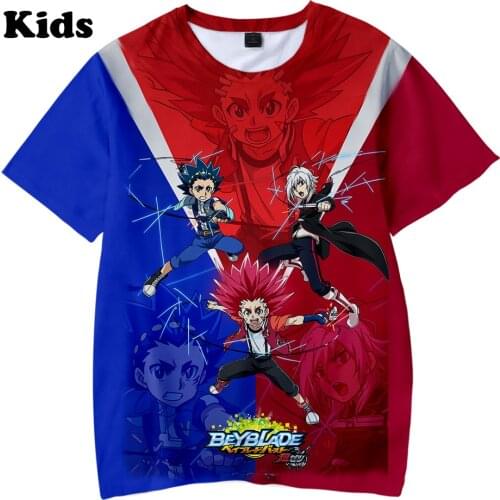 Beyblade Burst Evolution 3D New Pop Children Casual Boys Girls Short Sleeve T-Shirt Summer Children Hip Hop Tees 3D Kids T-Shirt