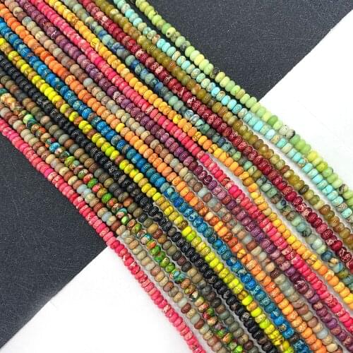 Natural Colorful Imperial Stone Beads Jewelry Jasper Beads for Jewelry Making Charm DIY Bracelet Necklace Accessories Supplies