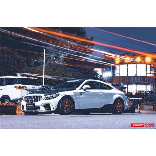 Suit For Mercedes W205 Benz C-class Cmst Wide Body Surround Amg Gtr Bar Front Shovel Rear Lip Tail Aircraft Cover