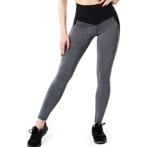 New ladies fitness leggings tig-ht high waist elastic push up sexy color matching yo-ga sports fitness pants leggings