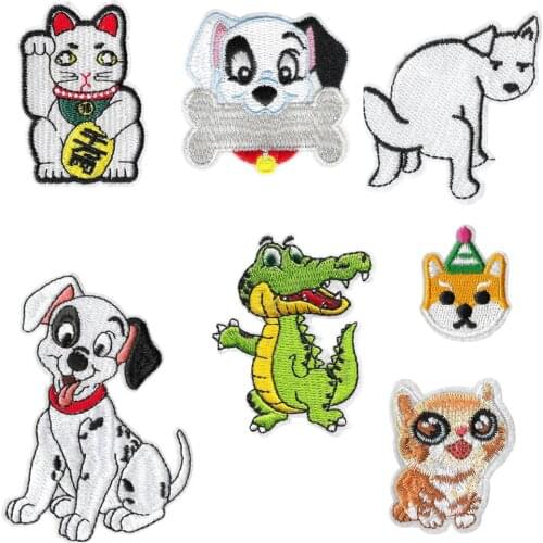 Cartoon Cute Dog Embroidered Cloth Sticker lovely Fortune dog Patch Clothing Decoration Patch Sticker Sewing Accessories