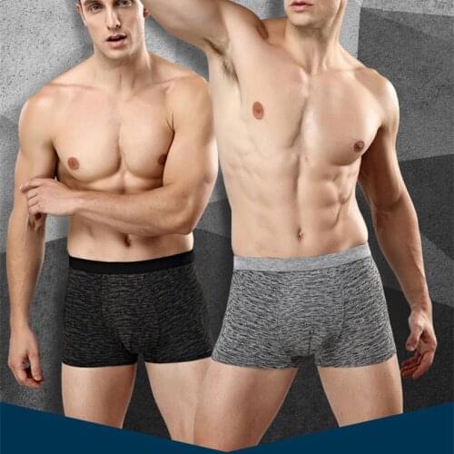 Mens Boxer Health Bamboo Fiber Men Underwear Breathable High Quality Large Size Comfortable Elastic Shorts for Male