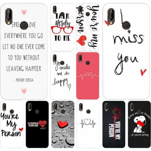 145H You're My Person Soft Silicone Tpu Cover Case for huawei p 20 lite pro y6 2017 mate 10 lite