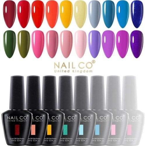 NAILCO 15ml Fresh Color Series UV Nail Gel Nail Art Glitter Vernis LED Gel Nail Polish DIY Lakiery Hybrydowe Design Manicure Kit