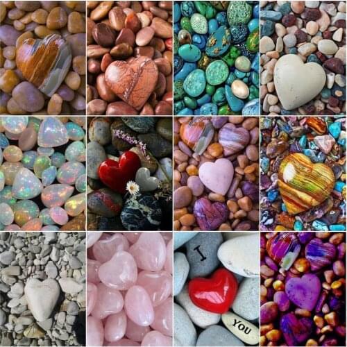 GATYZTORY Painting By Numbers Kits For Adults Children Colorful Stone Landscape Acrylic Oil Painting Modern Home Wall Art Pictur