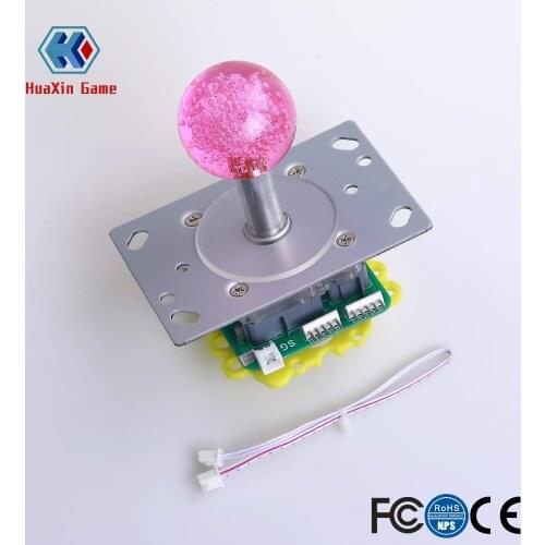 New Arcade 5V LED Joystick with Crystal Ball Top Handle Illuminated LED Joystick For Arcade Stick PC Controller Computer Game
