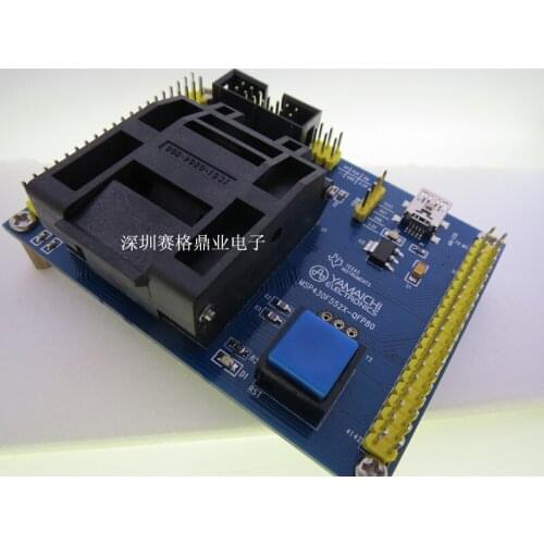 Original TI IC Test Seat MSP430F552X Burning Programm MSP430F552x Socket Adapte QFP80 JTAG