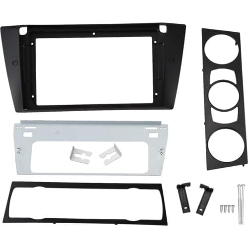 Car Radio Fascia For-BMW E90 E91 9 Inch Stereo DVD Player Dashboard Kit Face Plate