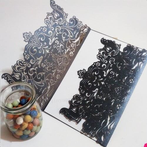 10 Pcs/packet 12*18cm Laser Cut Luxury Hollow Pattern Wedding Invitations Card For Wedding Event & Party Supplies 5Z-SH073