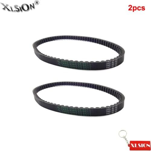 XLSION Aftermarket 2Pcs/Pack 743 20 30 CVT Drive Belt For GY6 125cc 150cc ATV Quad Go Kart Moped Scooter