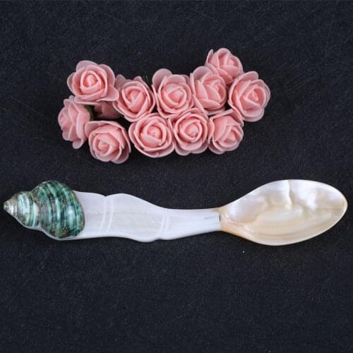 Hand Carved 17cm Mother Of Pearl Sea Shell Spoon