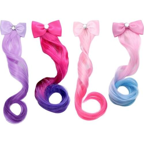 Child Bow Kids Wig Headband Headdress Toy Costume Pretened Play Accessories