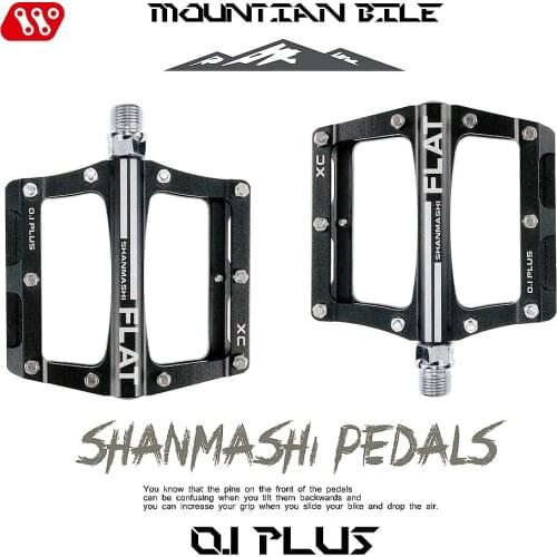 Shanmashi New -0.1plus mountain bike nine Colors Platform Alloy Road Bike Pedal Ultralight MTB Bicycle Pedal Cycling Accessories