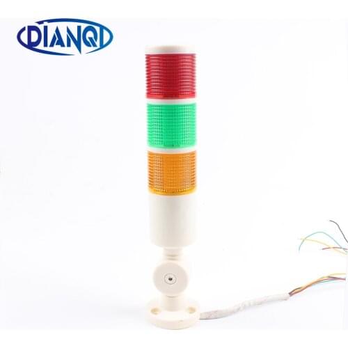 3 colors Industrial Signal Tower Safety Stack Alarm Light lamp LED Red Green Yellow Lamp LED plastic indoor 3 layer with base