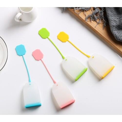 Tea Strainers High Temperature Resistance Tea Infuser Food-grade Silicone Tea Bag Random Color Herbal Tea Infusers