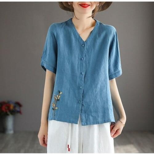 TINNA ANNA Short Sleeve Blouses