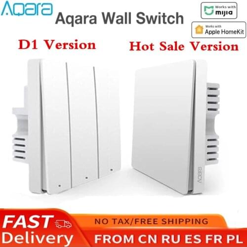 Xiaomi Aqara Smart Wall Switch D1 Zigbee Control Light Wireless Switch With/NO Neutral Smart Remote Light Work For Mi Home APP