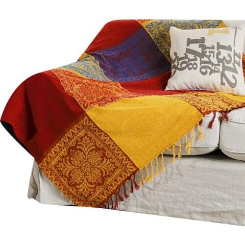 Lychee Vintage Sofa Towel Blanket Cotton Knitted Decorative Sofa Blanket Thread Blanket for Sofa Bed 150X190cm