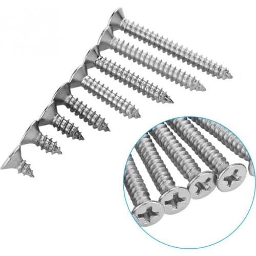 200Pcs M4 Stainless Steel Screw Self Tapping Screws Combination Set Flat screw set tornillos para madera