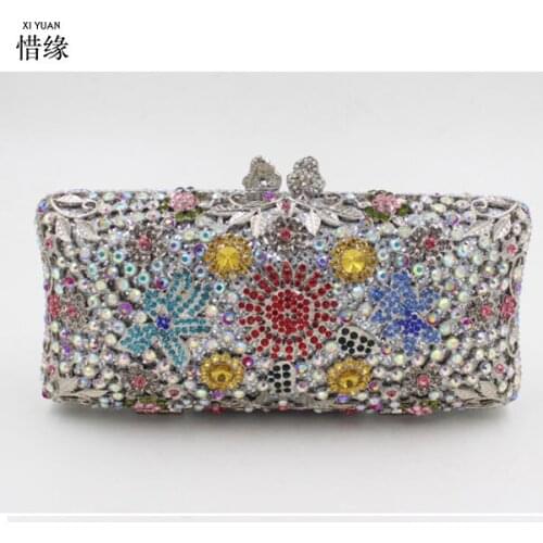 Women Purse Luxury Crystal day Clutches flap Style Wedding party Bags Shoulder Lady Evening Clutch Bag