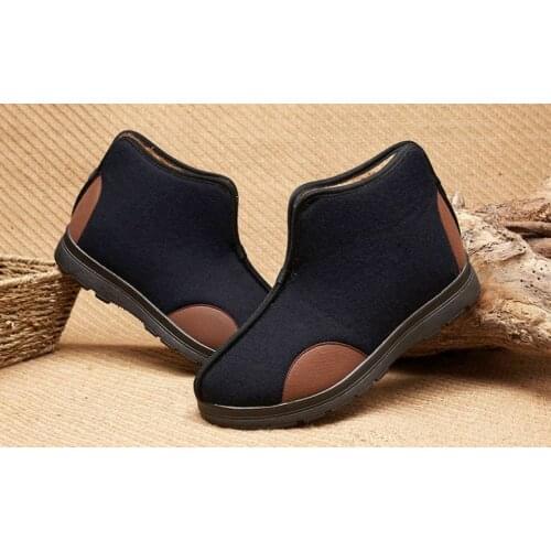 Winter warm shaolin monk kung fu shoes zen lay wushu taiji shoes taoist kung fu martial arts shoes taichi boots sneakers