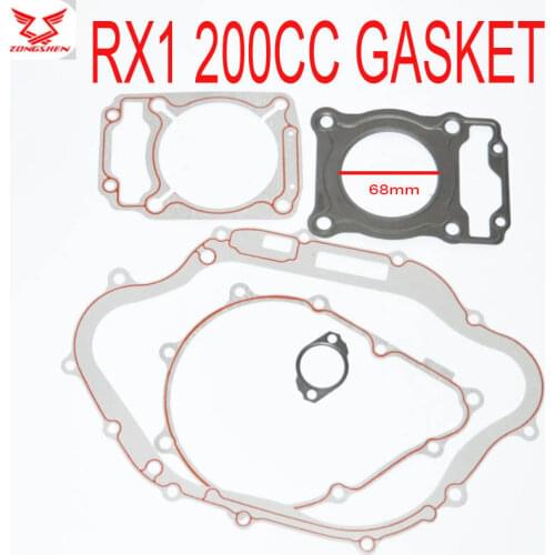Zongshen 200cc motorcycle RX1 RX1S 200cc ZS200-51 67mm engine gasket cylinder head gasket accessories free shipping