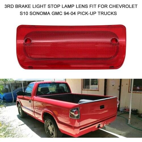 2pcs Auto Car Light 3rd Brake Light Stop Lamp Lens Fit for Chevrolet S10 Sonoma GMC 94-04 Pick-up Trucks