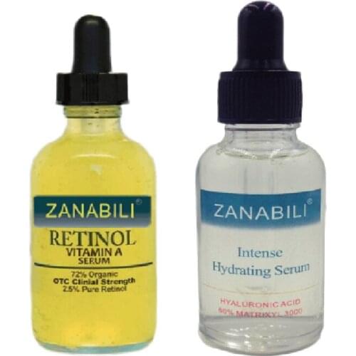 Pure Retinol Vitamin A 2.5% + 60% MATRIXYL 3000 HYALURONIC ACID RETINOL Facial Serum Moisturizing Anti Wrinkle Face Cream 2pcs