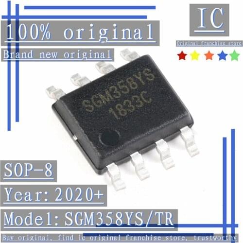 2020+100% Brand new original 10PCS-50PCS SGM358YS/TR SGM358YS SOP-8 Rail-to-rail CMOS operational amplifier