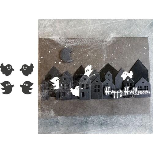 4pcs/set ghosts metal cutting cut dies words mold Scrapbook cards making paper craft knife mould blade punch dies new 2019