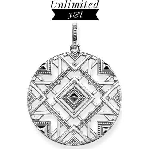 African Totem Ornaments Pendants 925 Sterling Silver Thomas Style Hollow Out Fashion Jewelry DIY Necklace Accessories Women Men