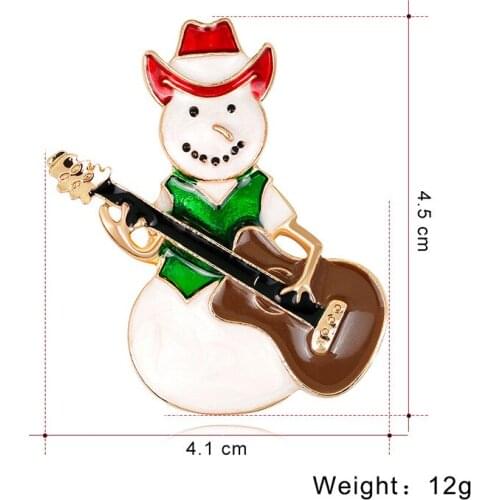 Trendy Christmas Decorations Brooch Snowman Costume Gift Party Jewelry Pine Badge Exquisite Brooches For Women AL401