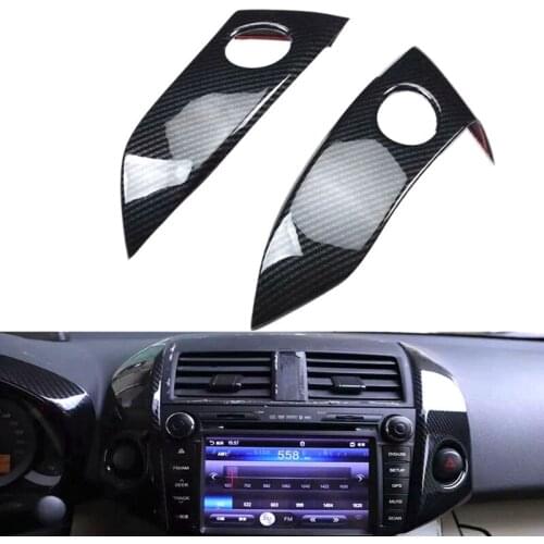 Car Dashboard Central Control Emergency Light Lamp Switch Panel Cover Trim Styling for Toyota RAV4 2009-2012