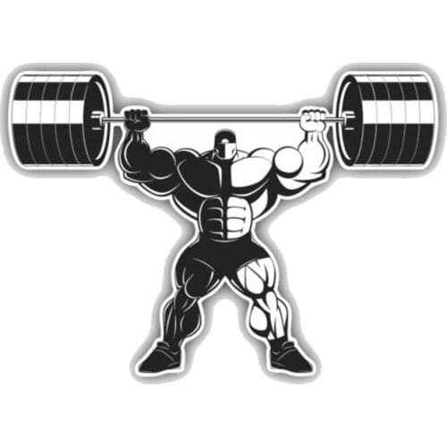 DasDecal Weightlifter Gym Car Sticker Decoration Waterproof Decal Laptop Suitcase Truck Motorcycle Auto Accessories PVC,12cm*8cm