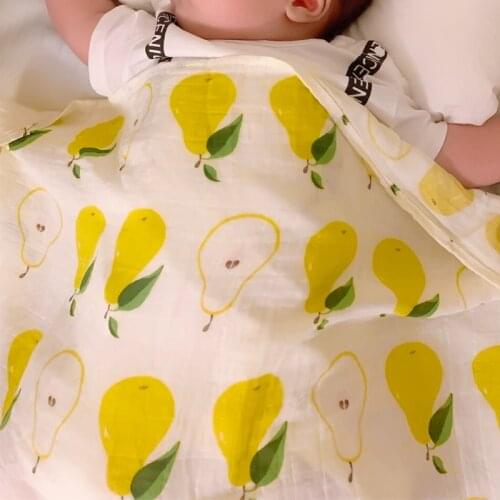 Children Blanket 1PC Bamboo Cotton Gauze Baby Wrap Blanket Animal Soft Comfortable Newborn Swaddle Blanket With Gauze Blanket