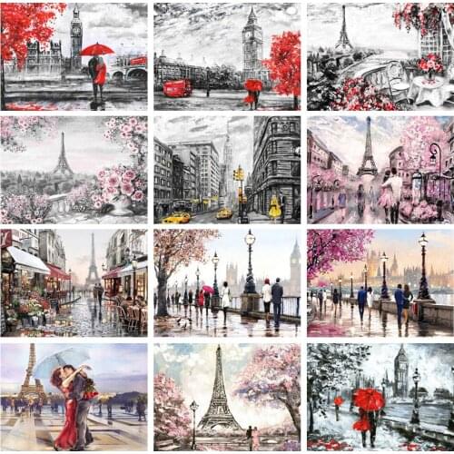 DOHAWIZS New DIY Diamond Painting 5D Full Square Diamond Mosaic Cityscape Cross stitch Building Embroidery Sales Home Decor Gift