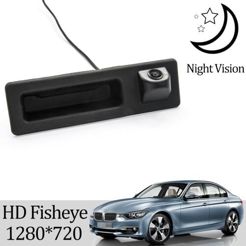 Owtosin HD 720P Rear View Trunk Handle Camera For BMW 3 Series F30 F34 2011 2012 2013 2014 2015 2016 2017 2018 2019 Car Monitor