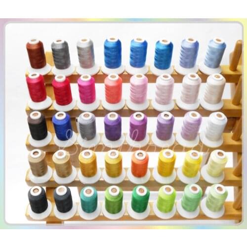 40 Brother Colors/kit Polyester Embroidery Machine Spools Thread, 1000M/pc