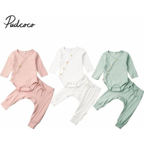2019 Baby Spring Autumn Clothing Infant Infant Baby Boy Girl Clothes Winter Long Sleeve Tops Pants Outfits 2Pcs Sets Tracksuits