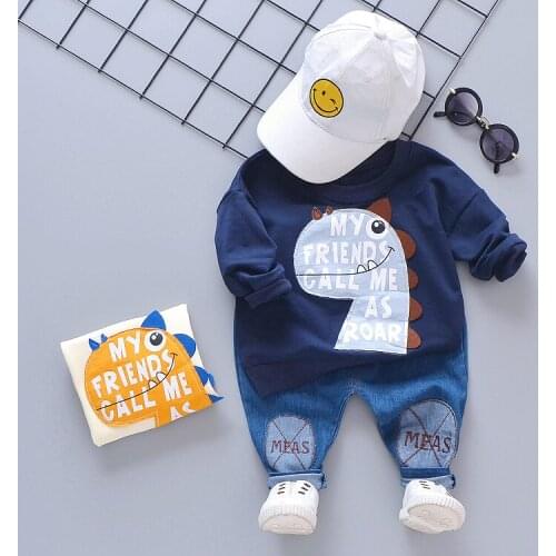 NEW Autumn Spring Children Baby Boys Girls Cotton Clothing Infant Suit Spring Cartoon Kid T-Shirt Pants Sets Toddler Tracksuit