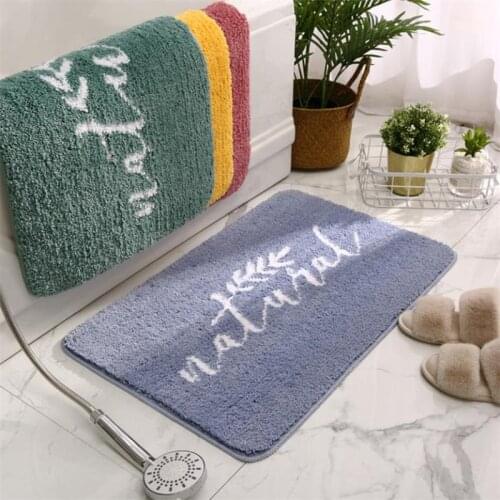 Bath Mat Bathroom Bedroom Non-slip Mat Cotton Fiber Shower Room Absorbent Carpets Bathtub Floor Mat Entrance Doormat Kitchen Rug