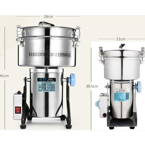 Flour mill 4500G Electric Dry Food Grinder Coffee/Grains Pepper Stainless Steel Swing Type baby Rice milling Crusher machine