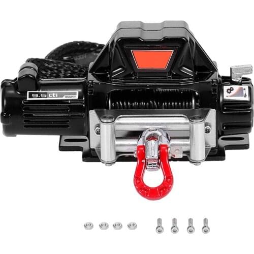 RC Car Metal Steel Wire Automatic Simulated Winch for 1/10 RC Crawler Car Axial SCX10 90046 D90 Traxxas TRX4 Redcat